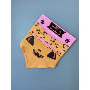 Baby girl halloween bandana bib and headband set jack‎ o lantern orange
